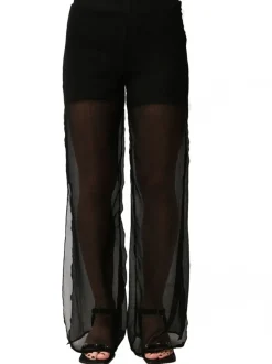 PANTALONE SETA NERO
